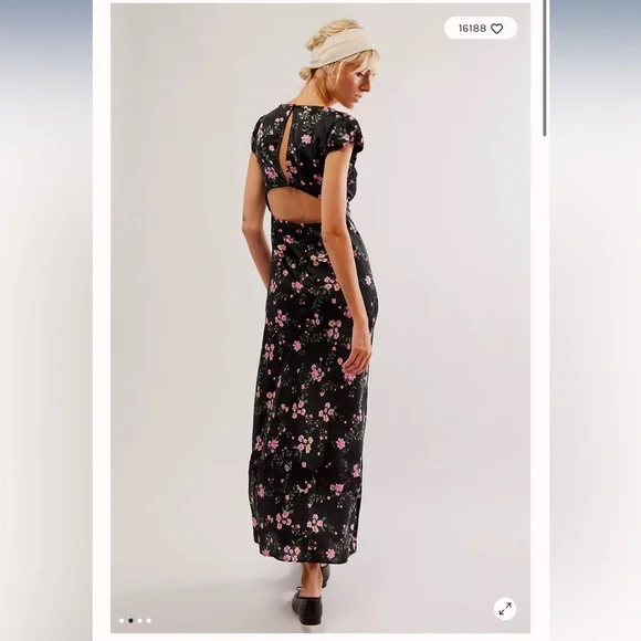 Free People Butterfly Babe Lace Polka Dot Maxi Dress S - Picture 2 of 7